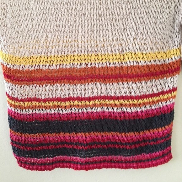 Rachel Roy Multicolor Striped Open Knit Sweater - Picture 4 of 8
